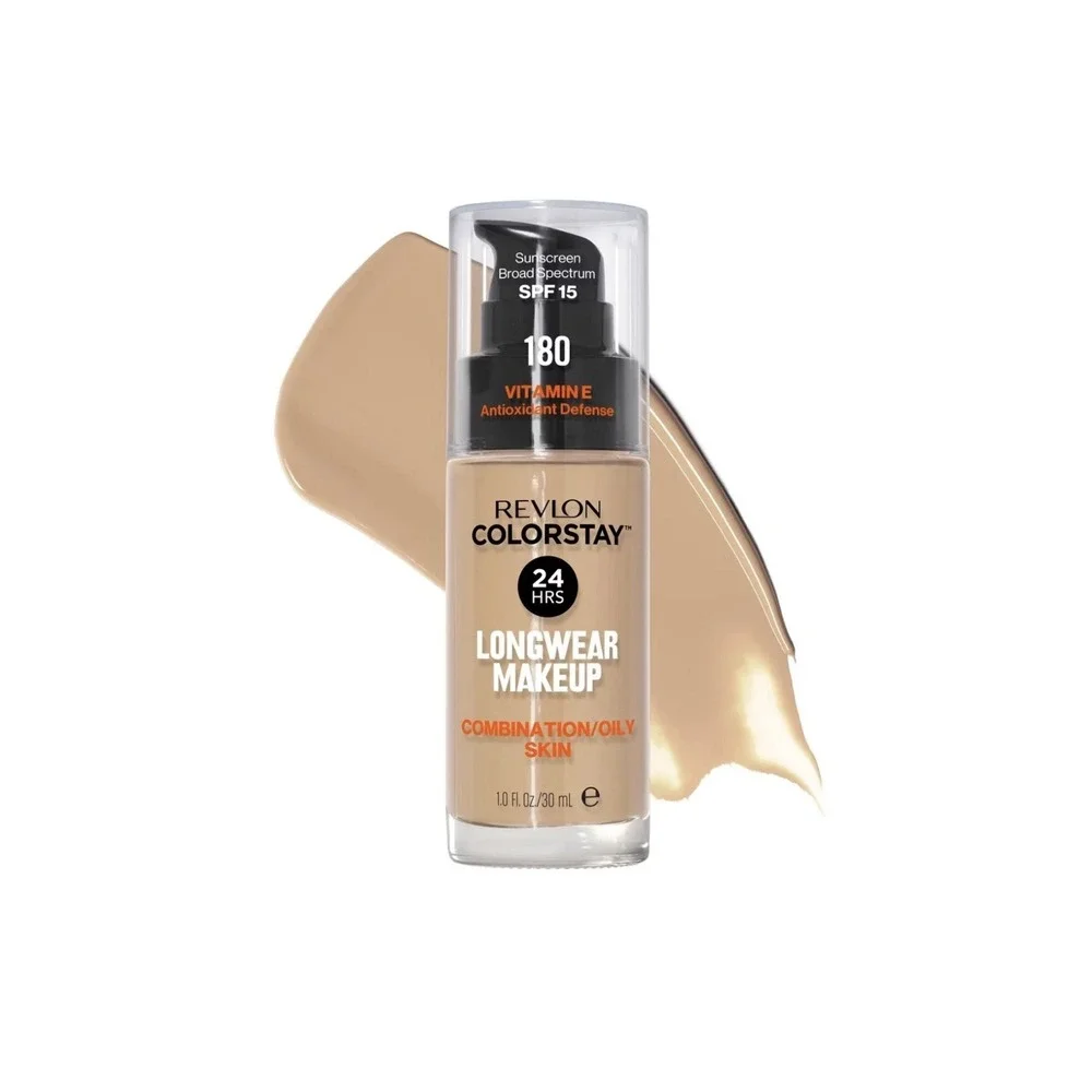 Revlon ColorStay Makeup Foundation Combination Oily Skin, Sand Beige 180, 1 oz